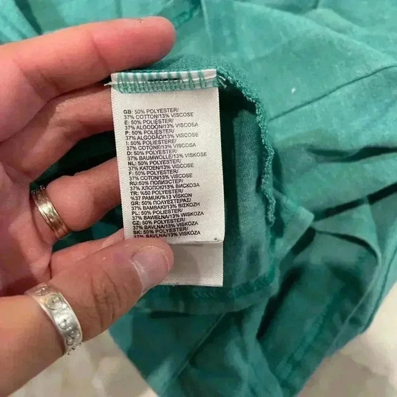 The North Face Hooded Henley Pullover LongSleeve Shirt Porcelain Green Men Small - Picture 6 of 6